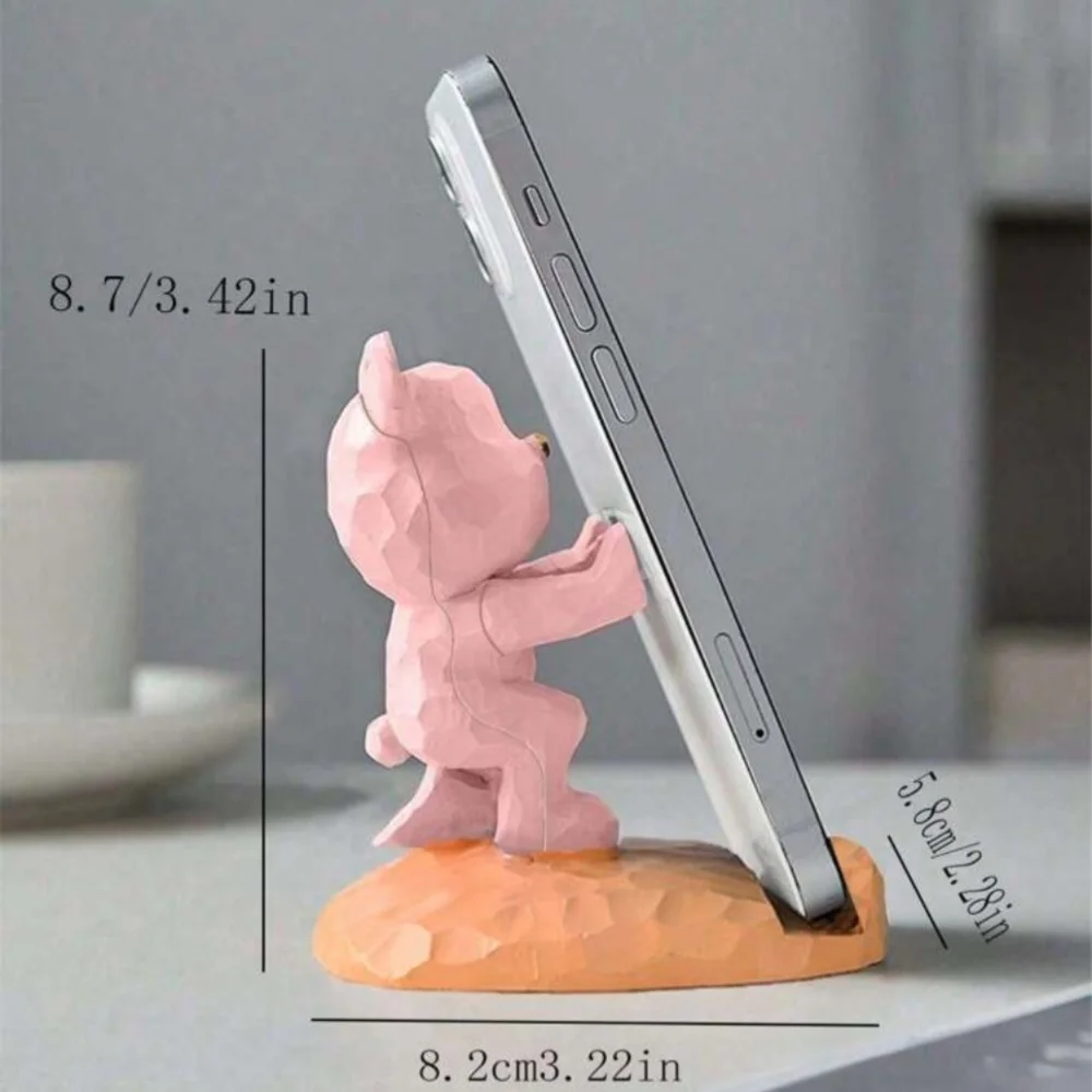 Pink Bear Phone Holder